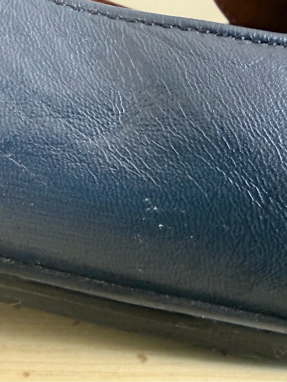 Etienne Aigner Neve Navy Leather Horsebit Loafers Women’s 8M - Picture 9 of 12